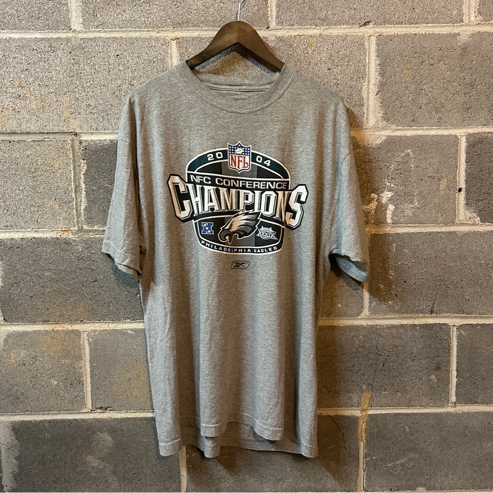 2004 Philadelphia Eagles NFC Champs Tee - Reebok - Size L (Vintage)